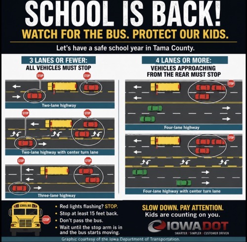 School Is Back! Please Watch for School Buses